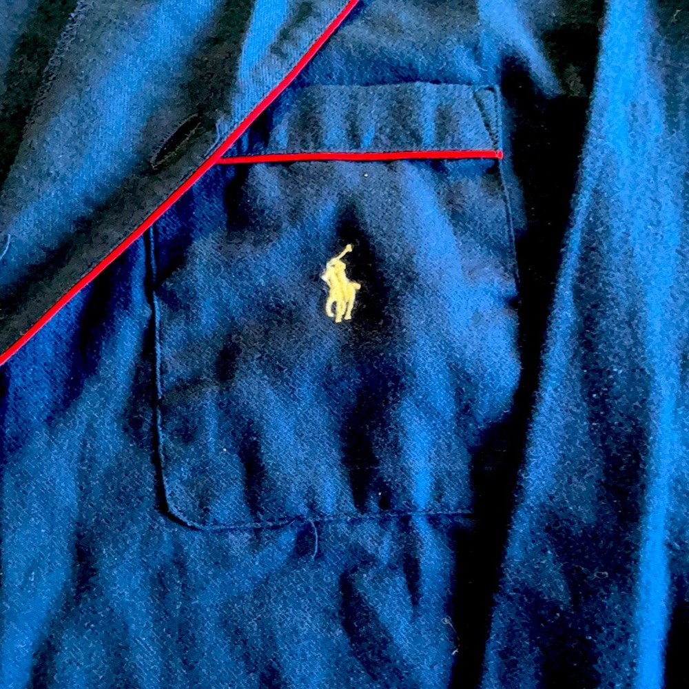 Polo Ralph Lauren men’s Night shirt L&& Blue. Length 33 inches 100% cotton - Picture 3 of 5